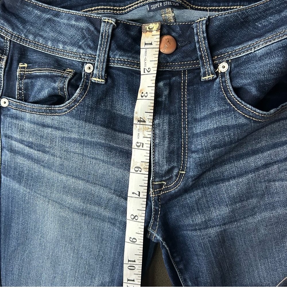 American Eagle Outfitters Deep Blue Flare Jeans - Picture 5 of 8